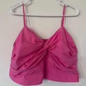 Express Vibrant Pink Gathered Top